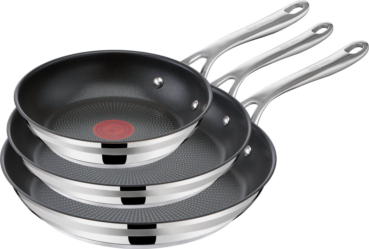 Jamie oliver fra Tefal cook smart - stegepandesæt - 20 24 28 cm - induktion - pfas-fri - velegnet til alle varmekilder