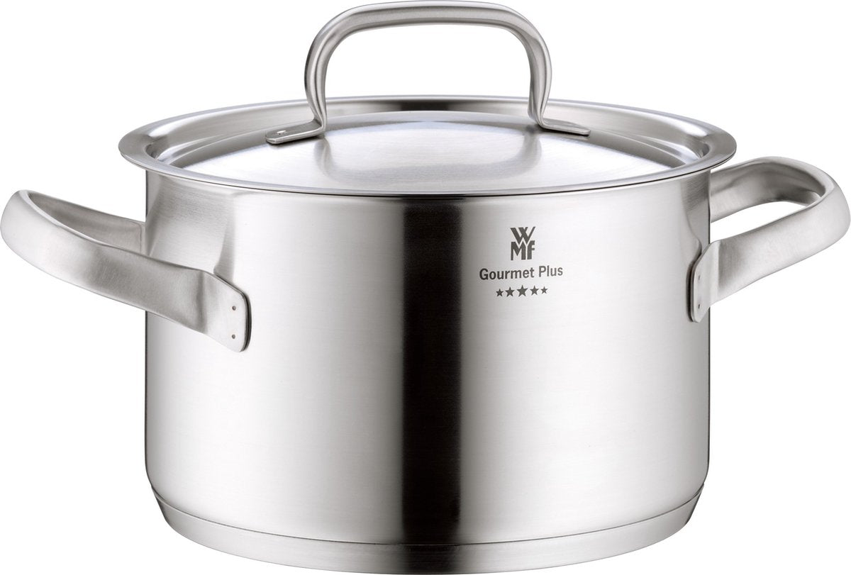 WMF gourmet plus - medium gryde - ø16 cm - rustfrit stål - velegnet til alle varmekilder - professionel kvalitet