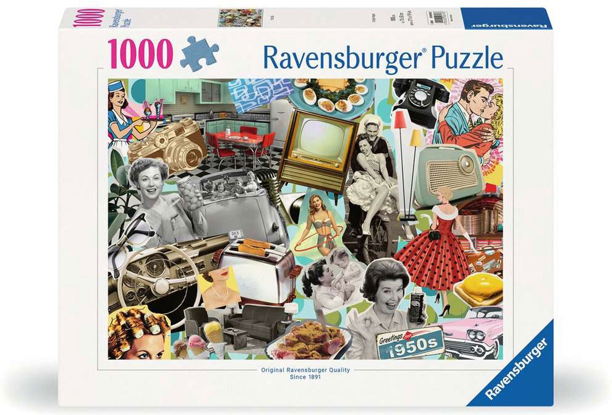 Ravensburger puslespil puslespil 1950'erne - 1000 brikker årgang.