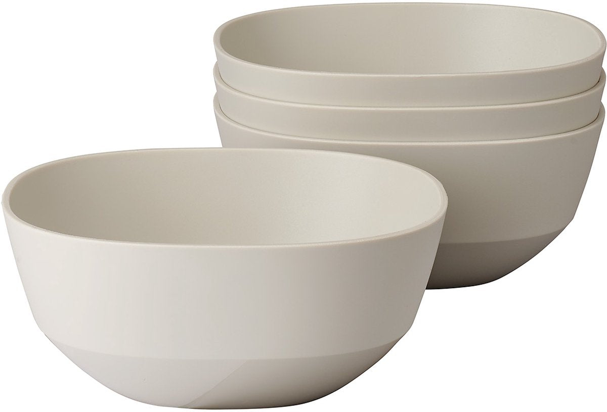Mepal serveerschaal silueta - 4x 750 ml - saladeschaal - nordic white