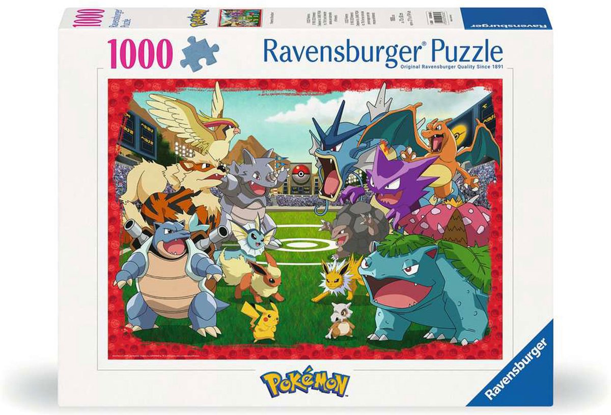 Ravensburger pokémon puslespil 1000 brikker - tegneseriepuslespil for voksne.