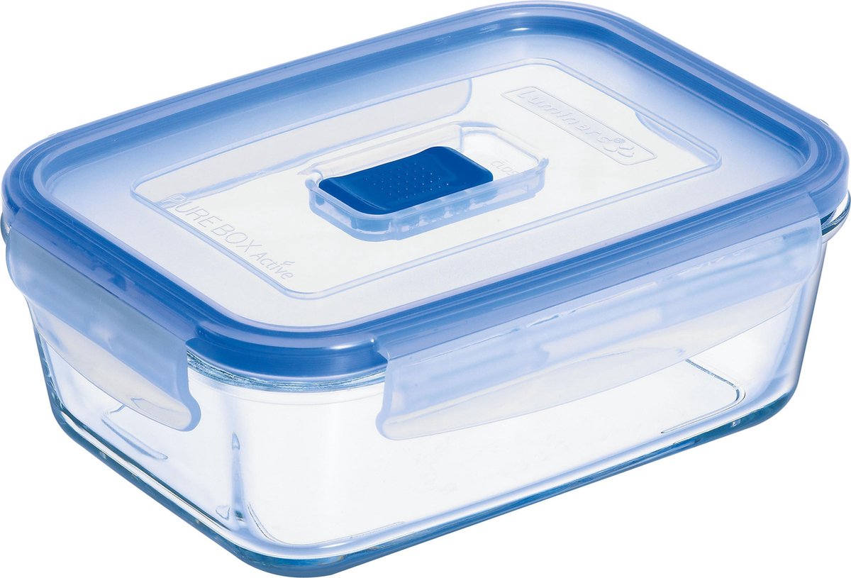 Luminarc pure box aktiv madopbevaringsboks - rektangulær - glas - 0,82l