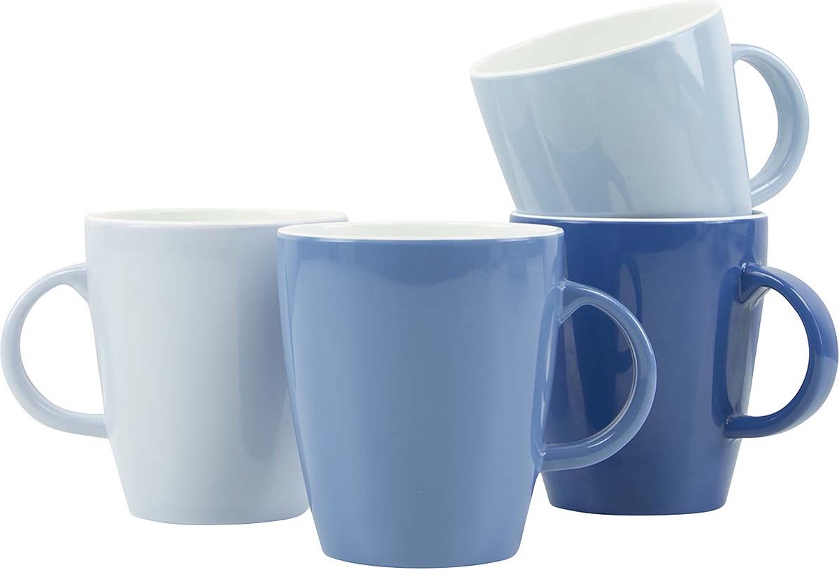 Gimex - farvelinje - krus - himmel - 380 ml - 4 stk