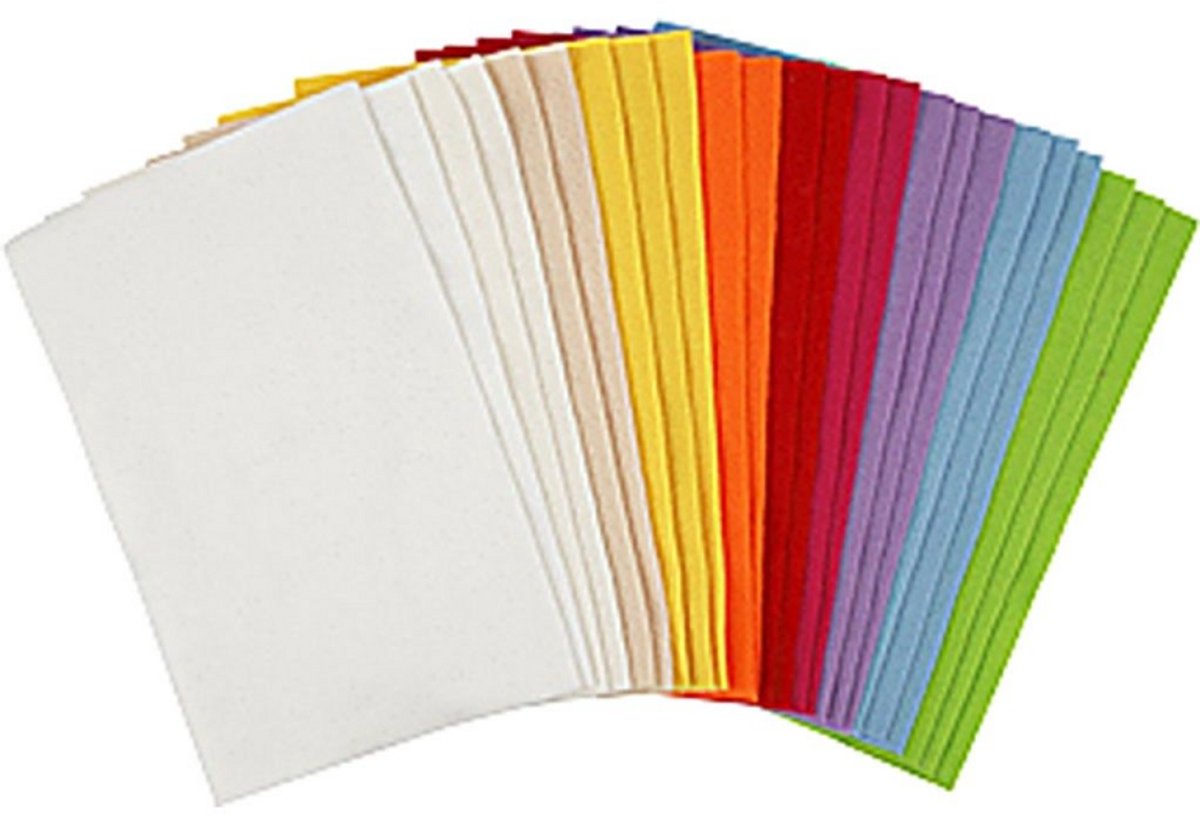 Creativ virksomhed https: www.cchobby.nl hobbyfelt-sheet-20x30-cm-thickness-1-5-mm-180-200-gr-diverse-colours-24-div-vellen-1-doos-45295