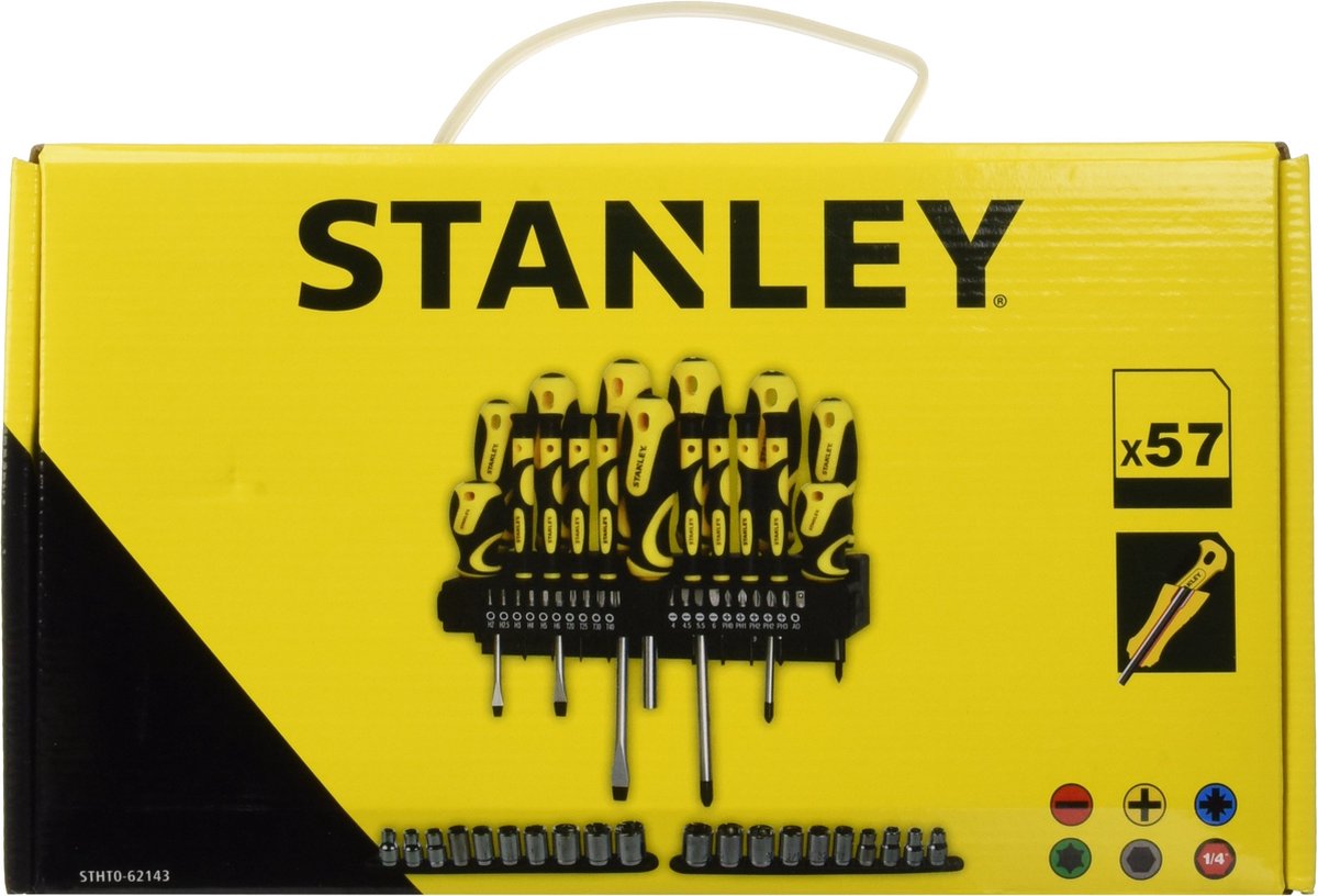Stanley skruetrækkersæt 57 dele - stht0-62143