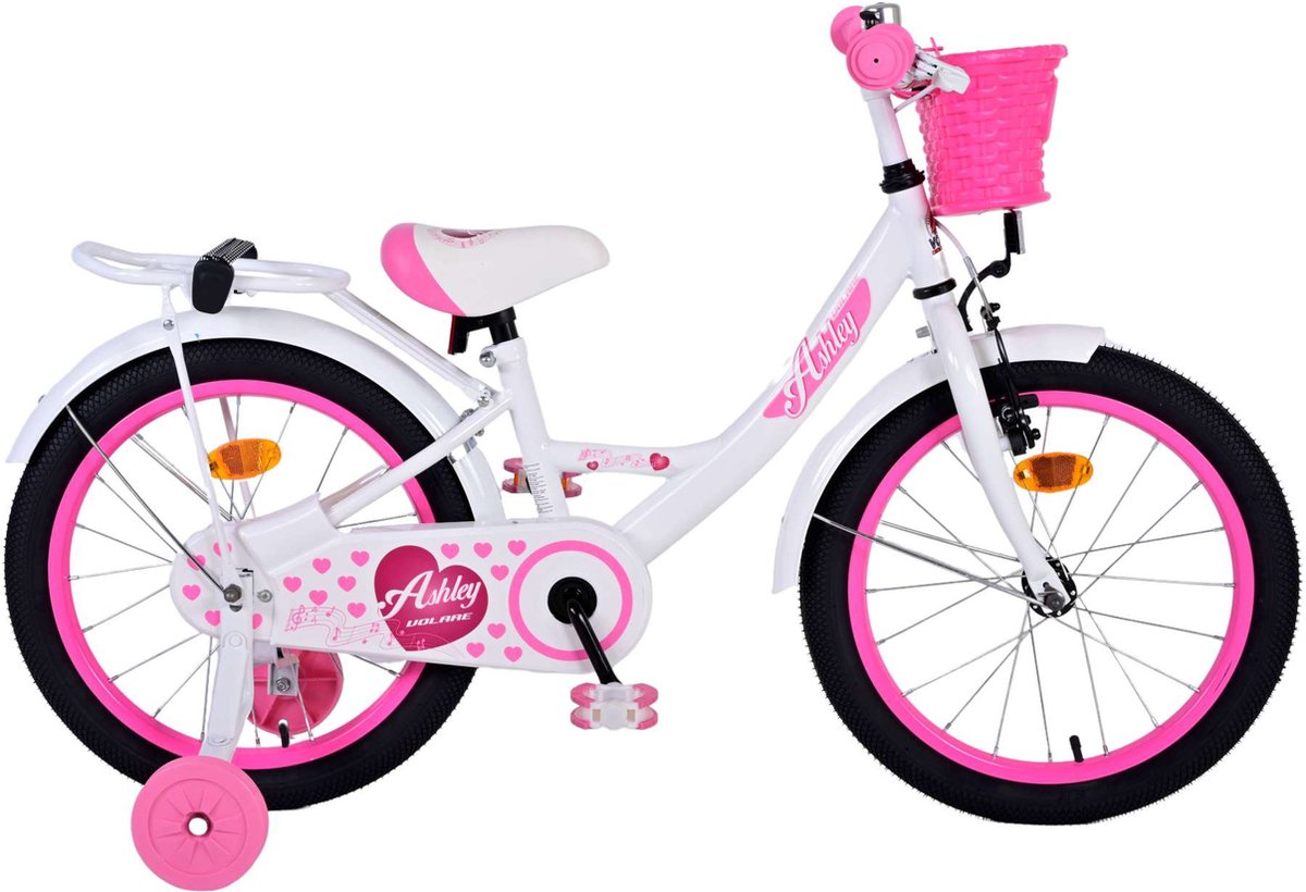 Volare Ashley børnecykel - piger - 18 tommer - hvid