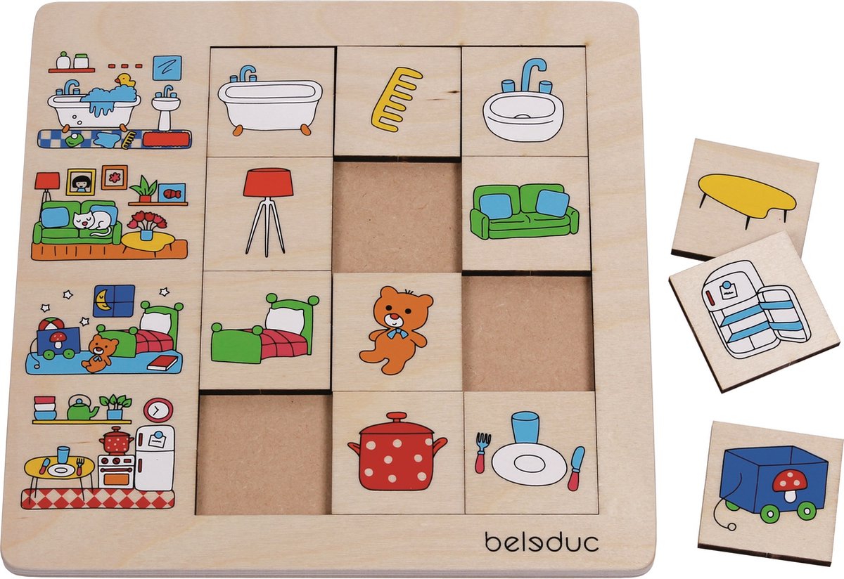 Beleduc puslespil vores hus 12 brikker 25 cm