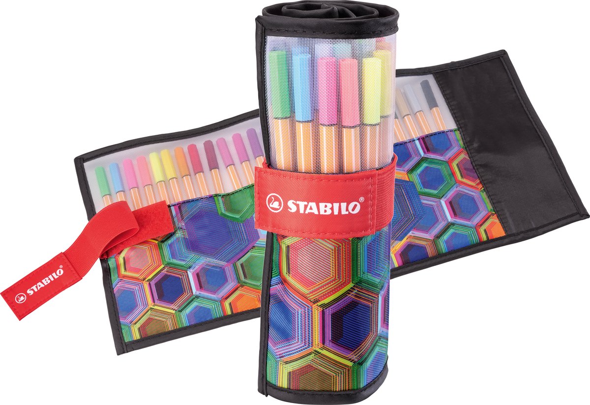 Stabilo point 88 - fineliner 0,4 mm - rullesæt - arty - etui med 25 farver