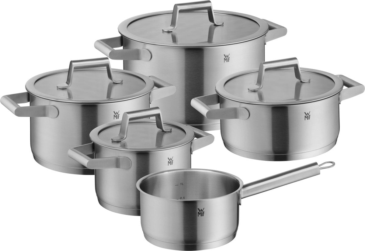 WMF comfort line - pandesæt - 5-delt - velegnet til induktion - rustfrit stål - holdbart