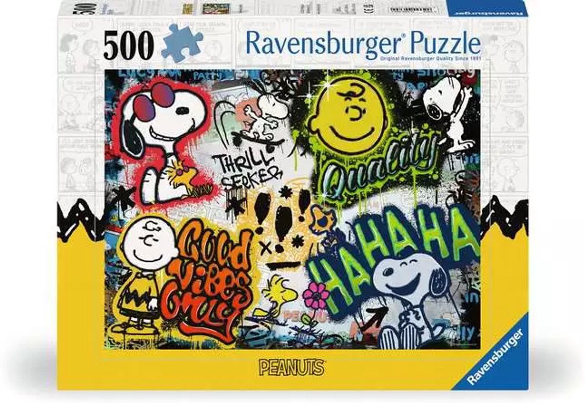 Ravensburger puslespil peanuts graffiti - puslespil - 500 brikker