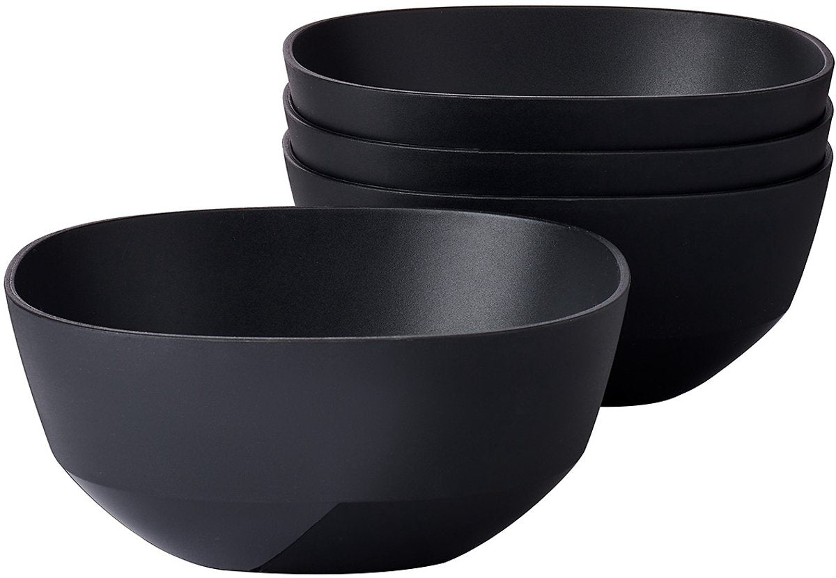 Mepal serveerschaal silueta - 4x 750 ml - saladeschaal - nordic black