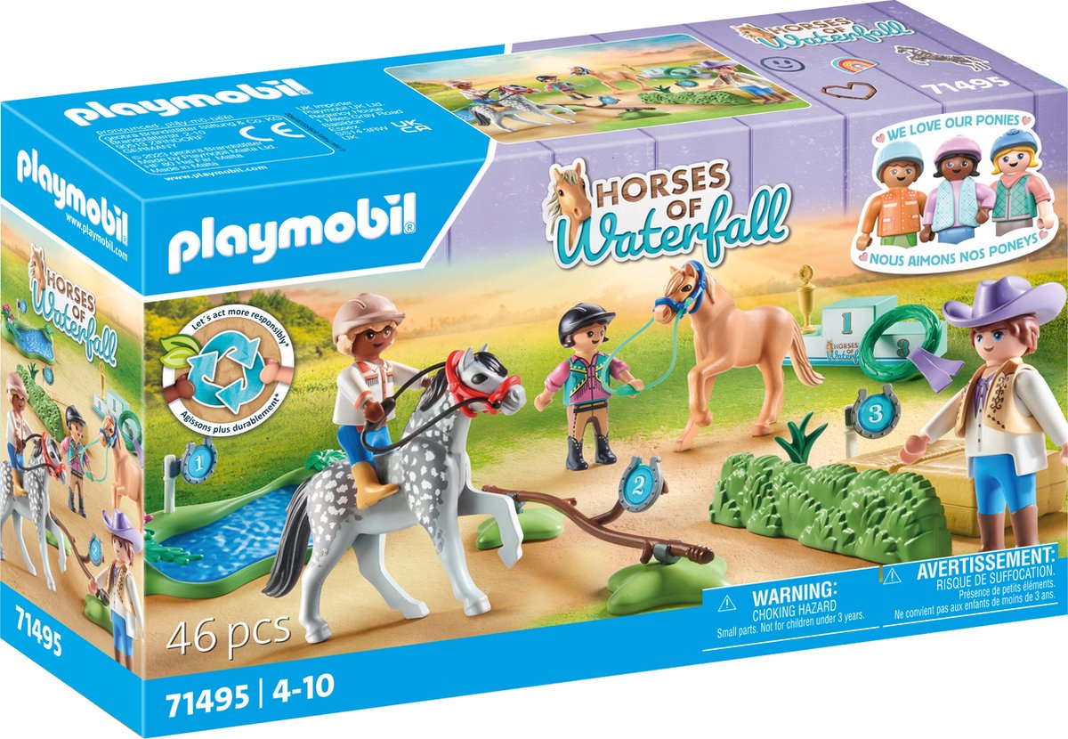 Playmobil horses of waterfall ponyturnering - 71495