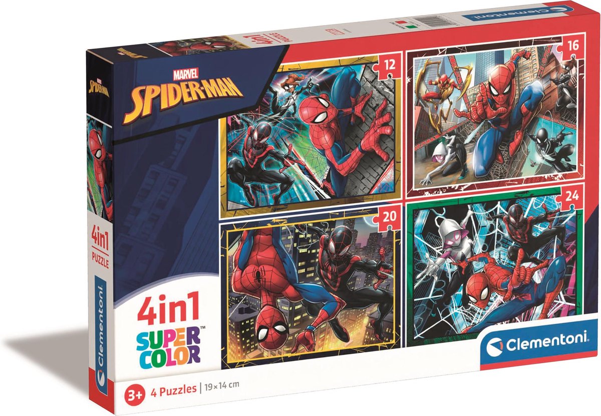 Clementoni puslespil marvel spiderman, 4i1