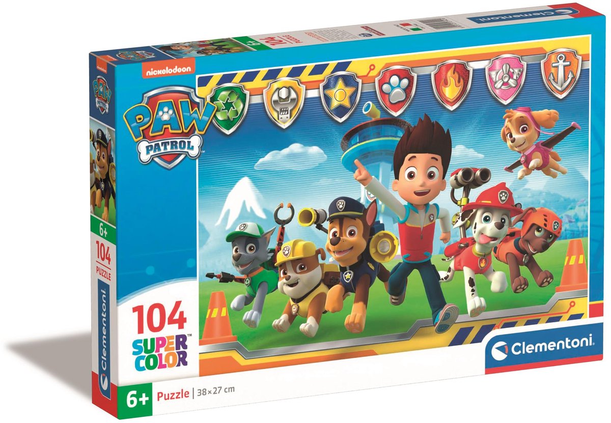 Clementoni - puslespil - 104 brikker - potepatrulje - børnepuslespil - fra 10 år