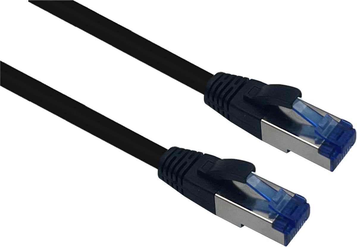 Helos udendørs patchkabel s ftp cat 6a sort 45,0m