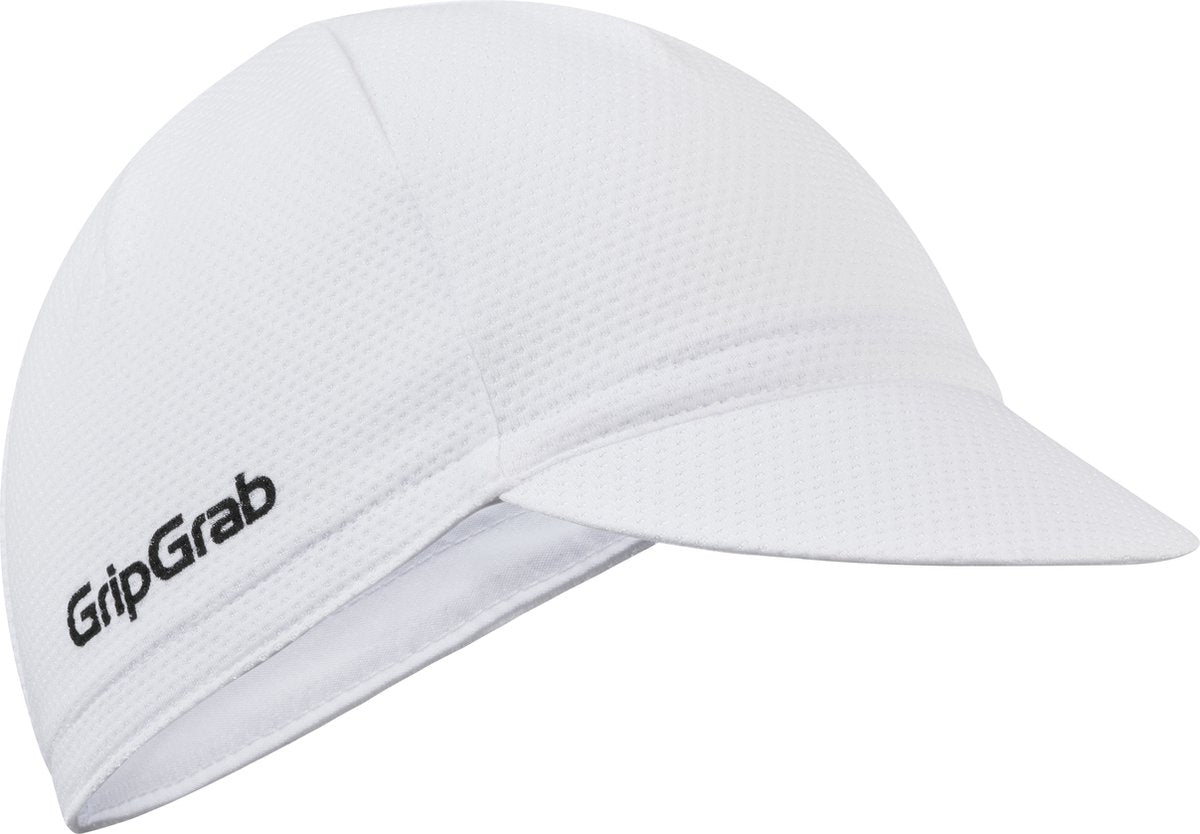 Gripgrab - letvægts sommer cykelkasket mesh cykelkasket retro cykelkasket UV beskyttelse hjelm kasket - hvid - unisex - størrelse m l (57-63 cm)