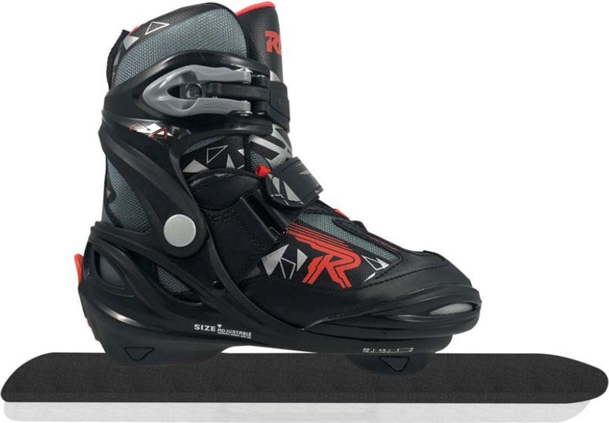 Roces – v-ice 4.0 – speedskøjter – sort rød – hurtige langbane speedskøjter justerbar pasform – størrelse eu 36-40