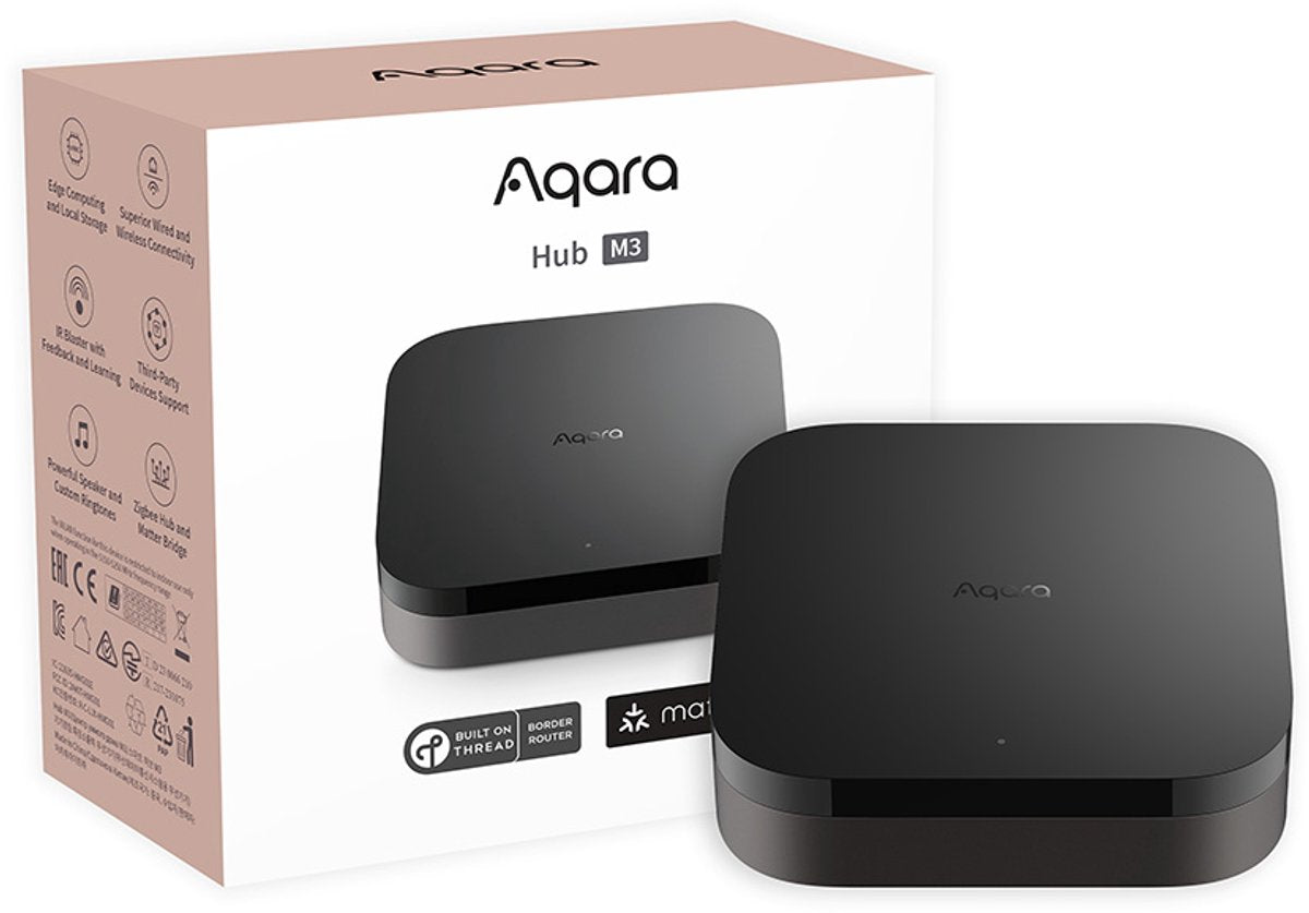 Aqara hub m3 - matter thread border router - zigbee 3.0 - infrarød blaster - poe usb-c