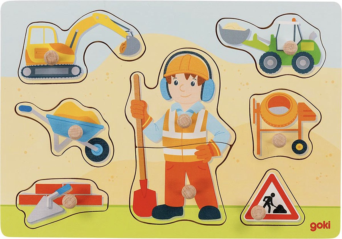 Goki Wooden Nick Puzzle Construction Watcher, 8 ..