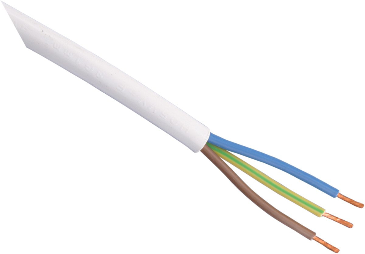 Q-link husholdningsledning - vmvs - belastningskapacitet op til 1200w - 3 x 0,75 mmâ² - 10 m - hvid