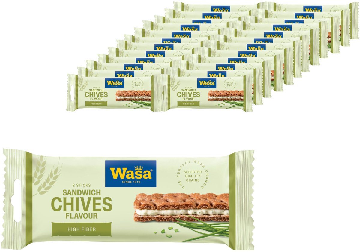 Wasa sandwich ost purløg - 24-pak 37g