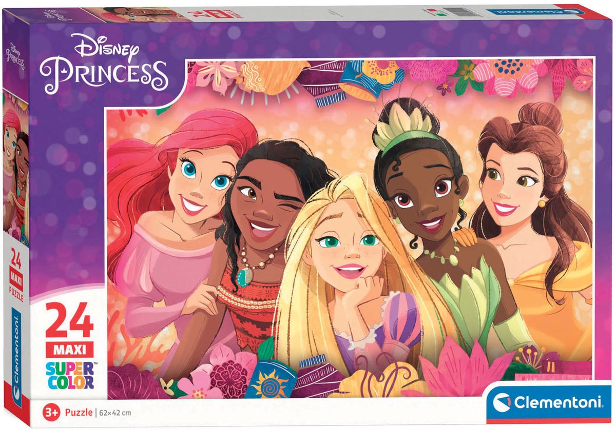 Clementoni maxi puslespil disney prinsesse, 24 stk.
