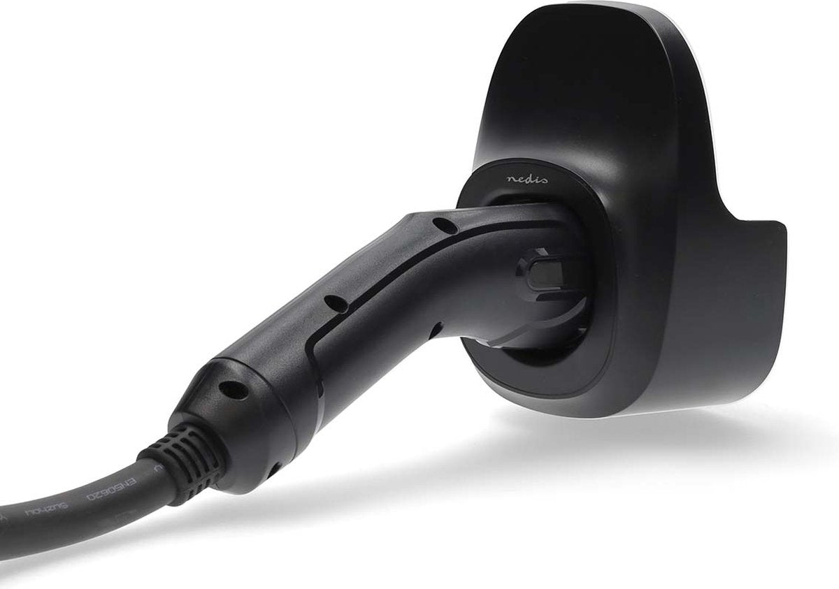 Nedis ladekabelholder til elbiler - vægbeslag - EV ladekabler - holdbart ABS - universal kabelholder