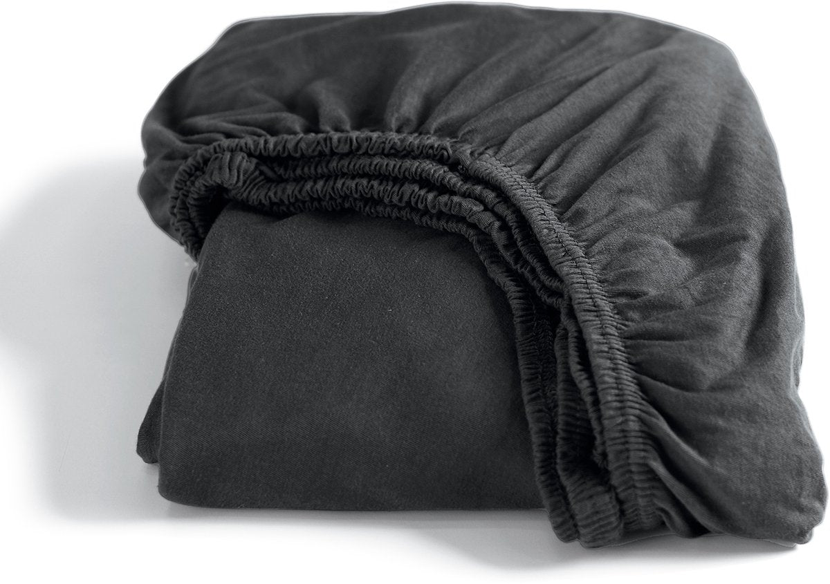 Cinderella - hoeslaken - tot 25 cm matrashoogte - double jersey - 70x200 - antraciet