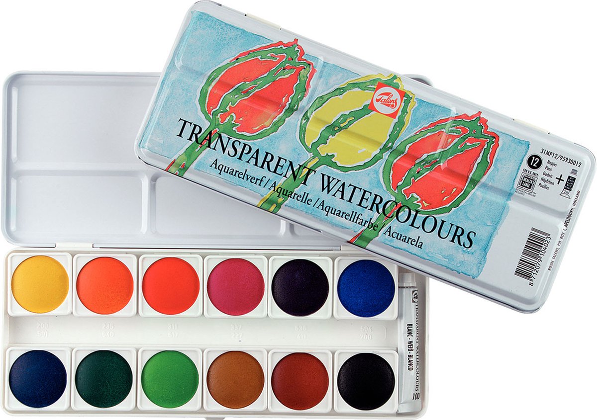 Talens transparent akvarelfarvesæt 31mp12