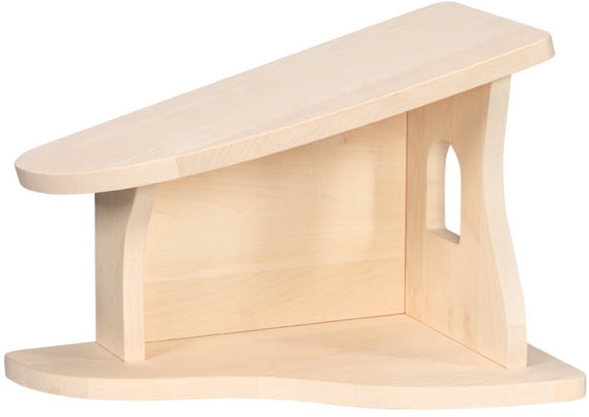Holztiger trælegetøj - gård - krybbe - 40x25x27,8 cm - med julestjerne - håndlavet