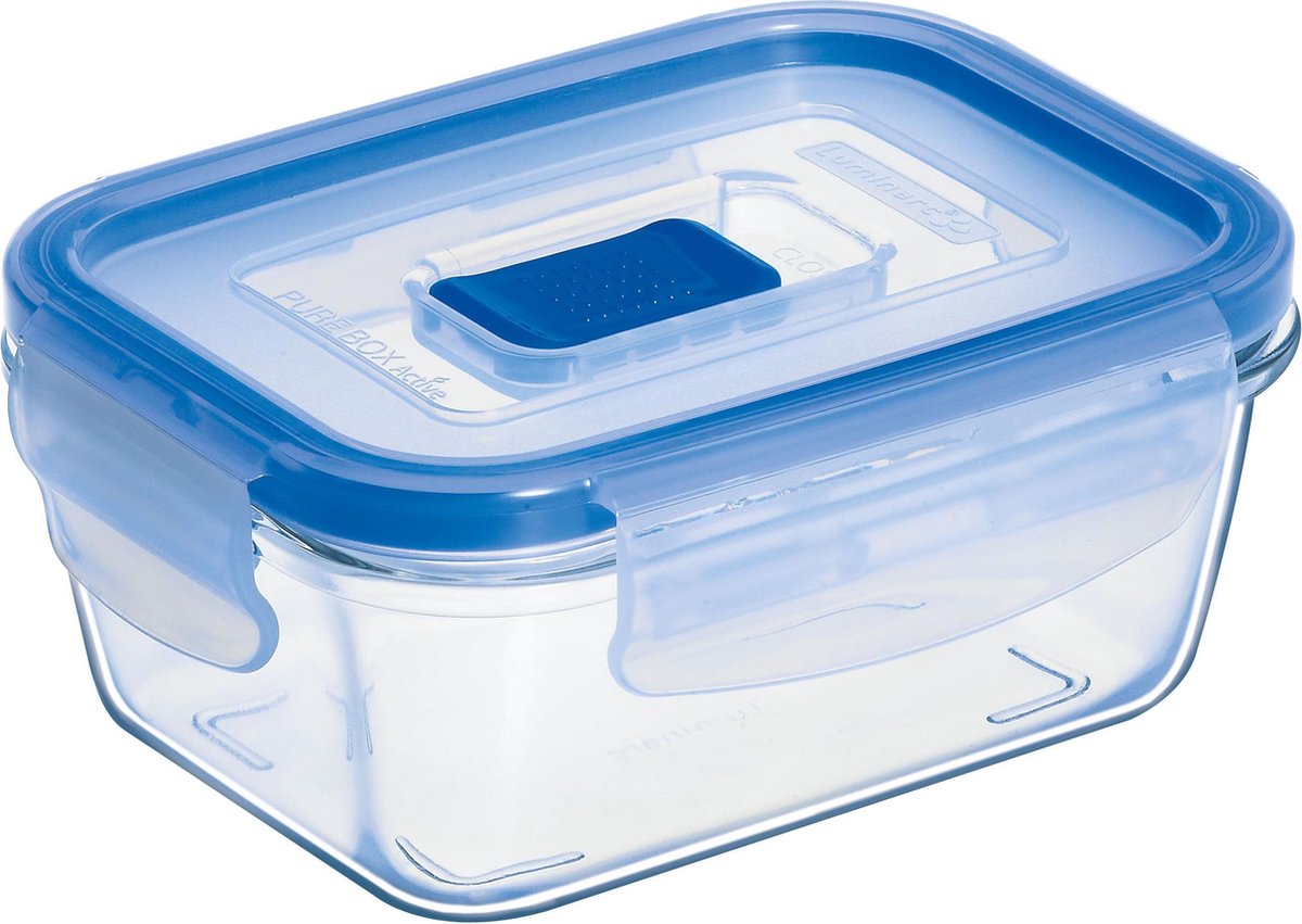 Luminarc pure box aktiv madopbevaringsboks - rektangulær - glas - 0,38l