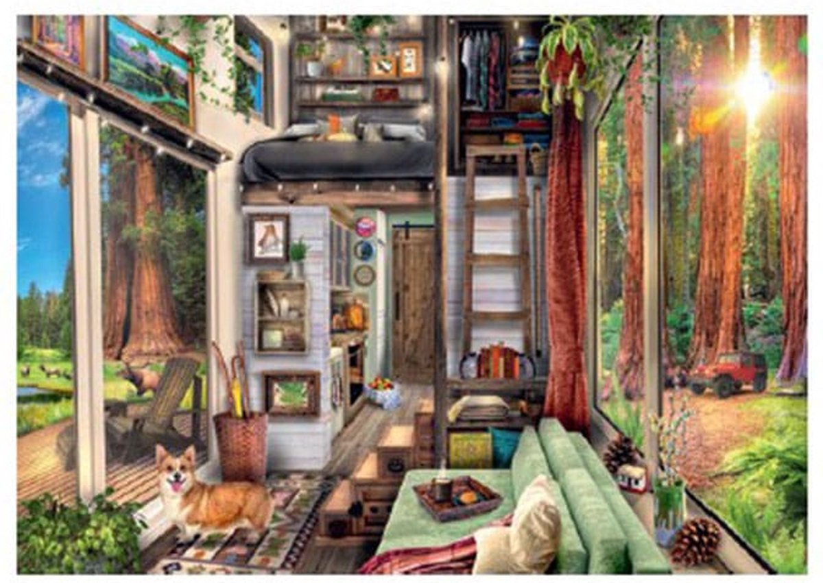 Ravensburger lille hus puslespil 1000 stk