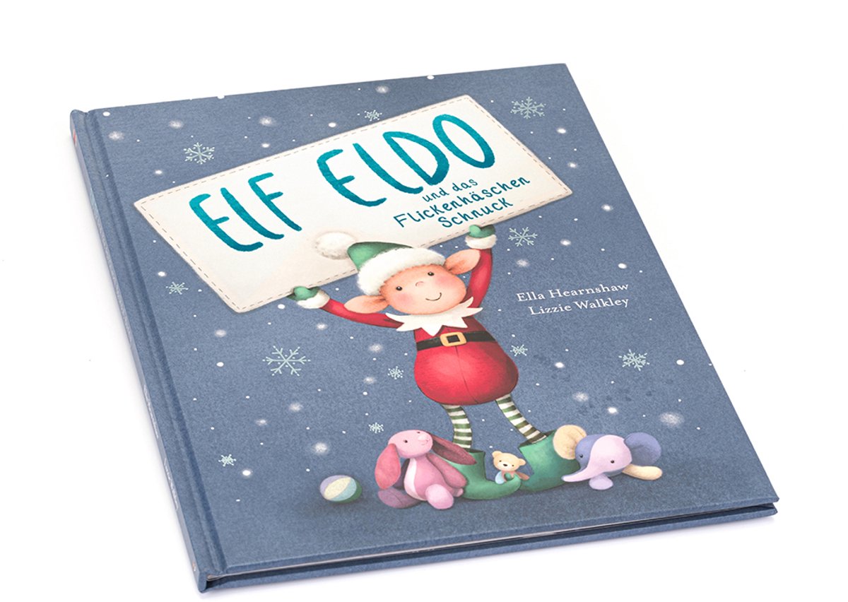 Jellycat børnebog alf eldo og flickenhazen schnuck eventyr.
