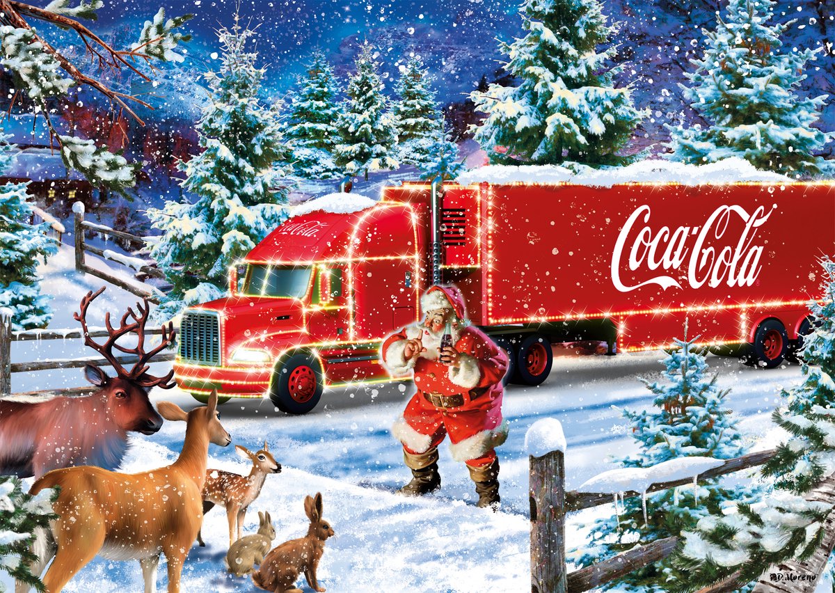 Schmidt puslespil coca cola julelastbil - 1000 brikker puslespil.