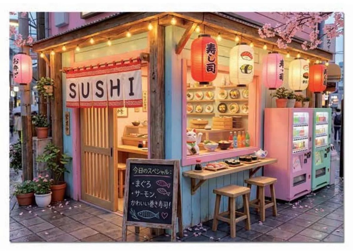 Educa kawaii sushi puslespil 1000 stykker flerfarvet børn