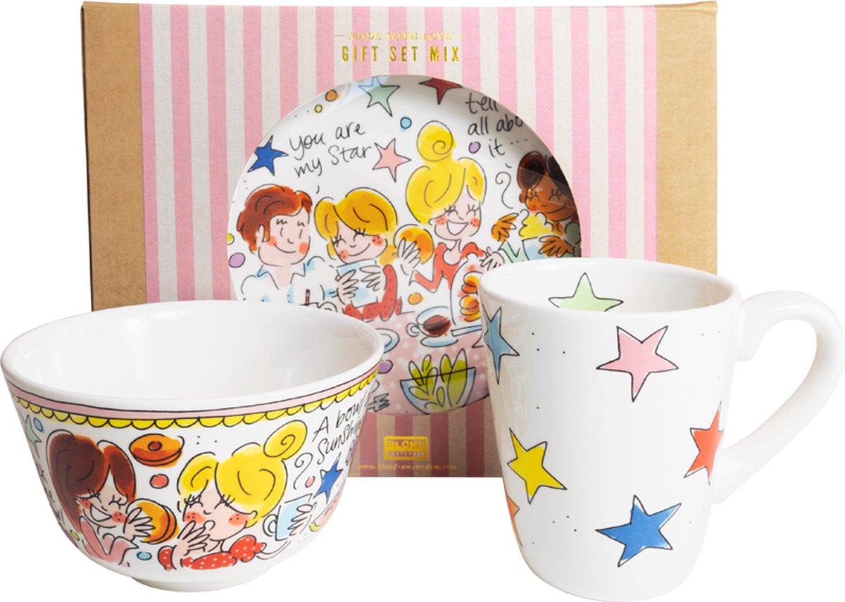 Blond amsterdam : even bijkletsen uni geschenkset 3 pcs