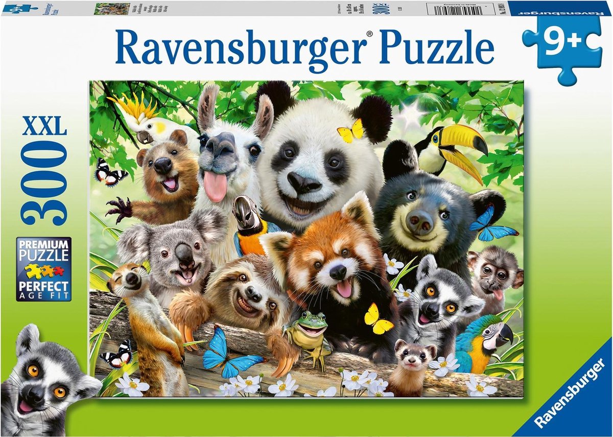 Ravensburger puslespil wildlife selfie 300 brikker