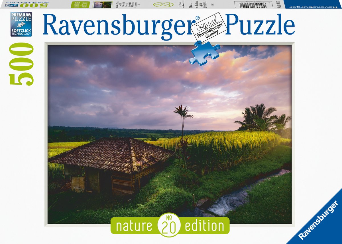 Ravensburger puslespil rismarker på Bali - naturudgave - puslespil - 500 brikker