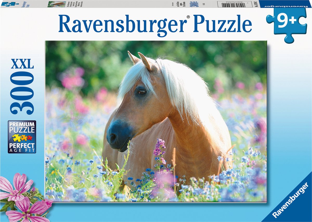 Ravensburger puslespil hest blandt blomsterne - puslespil - 300 brikker