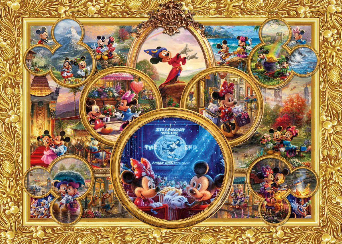 Schmidt Mickey Mouse puslespil 2000 brikker Disney collage.