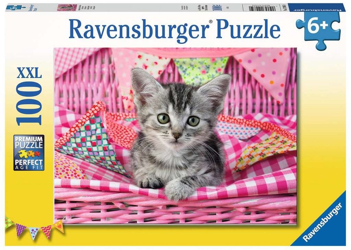 Ravensburger puslespil sød killing - puslespil - 100 brikker