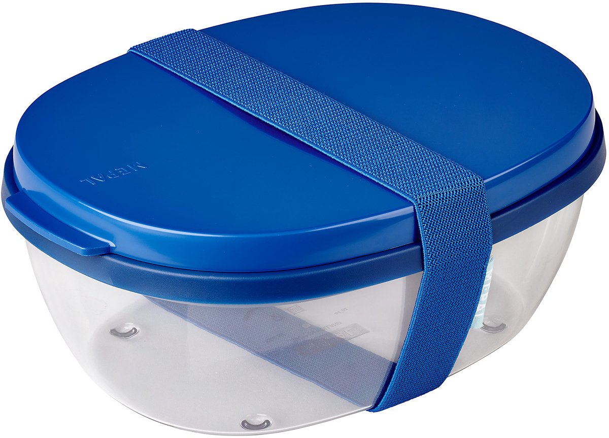 Mepal - ellipse lunchbox - 1425 ml - saladebox - vivid blue