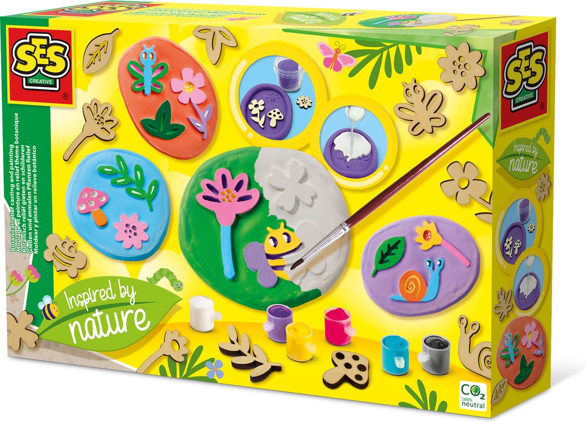 Ses creative - botanisk relief gipsstøbning og maling - inspireret af naturen