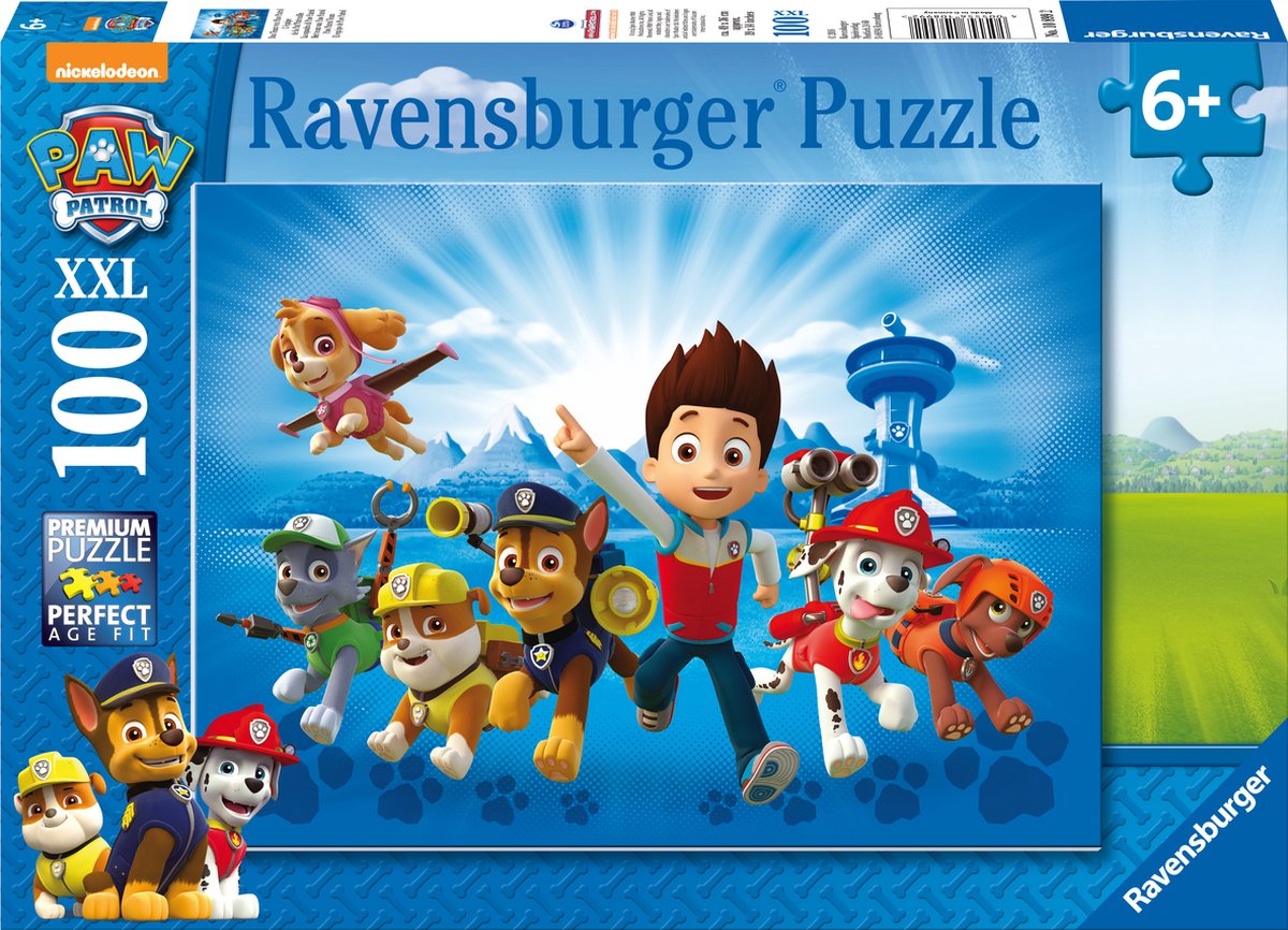 Ravensburger puslespil paw patrol: the squad - puslespil - 100xxl brikker