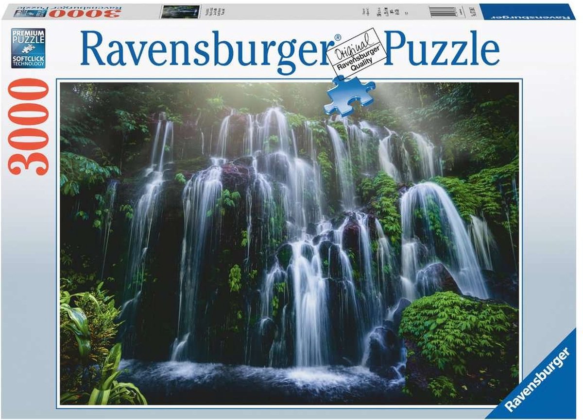 Ravensburger puslespil vandfald på Bali - puslespil - 3000 brikker