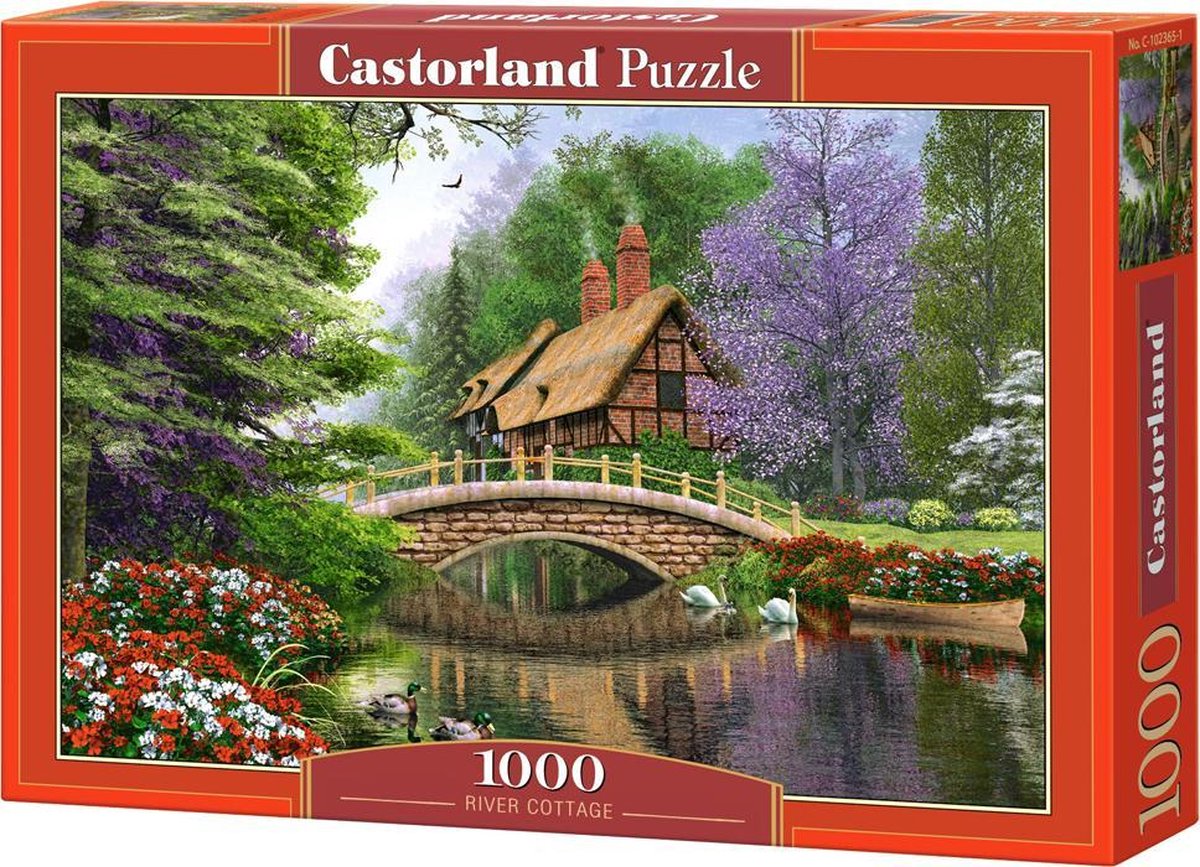 Castorland River Cottage – puslespil – 1.000 brikker – satin finish – perfekt pasform – Europæisk kvalitet