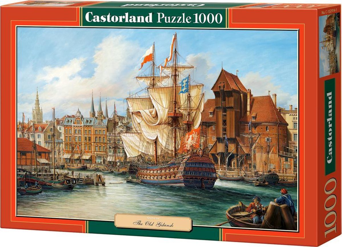 Castorland det gamle gdansk – puslespil – 1.000 brikker – satin finish – perfekt pasform – europæisk kvalitet