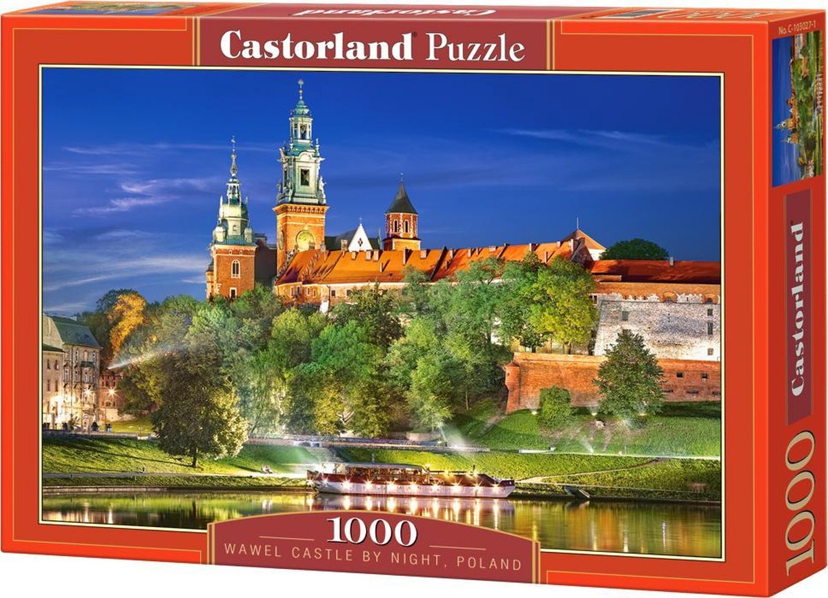 Castorland Wawel Castle by Night, Polen – puslespil – 1.000 brikker – satin finish – perfekt pasform – europæisk kvalitet