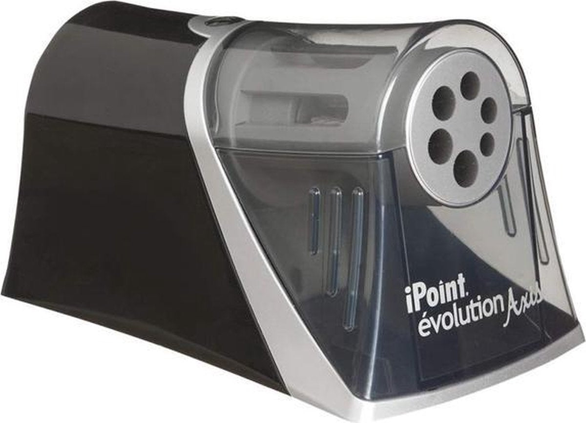 Westcott blyantspidser - ipoint evolution axis - netstrøm - 6 spidsningshuller - sort - ac-e15509