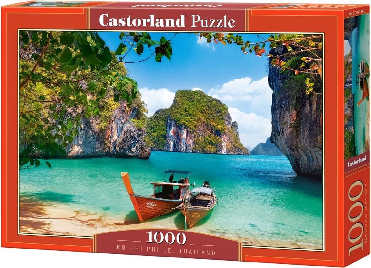 Castorland ko phi phi le, thailand – puslespil – 1.000 brikker – satin finish – perfekt pasform – europæisk kvalitet